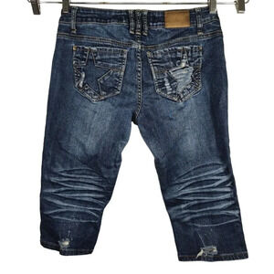 ZCO Jeans Premium Ripped Destroyed Distressed Denim Carpi Jeans Juniors Size 9